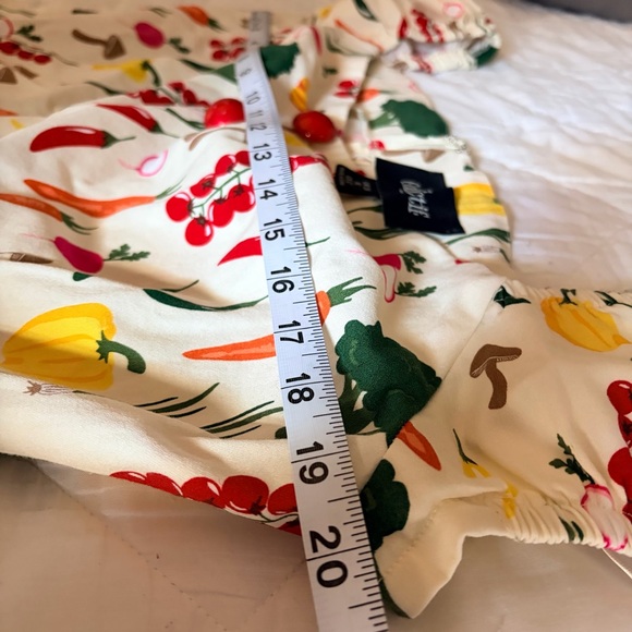 Modcloth Collectif Summer Vegetable Garden Print Fit Flare, Swing Skirt Dress,16 - Picture 12 of 16